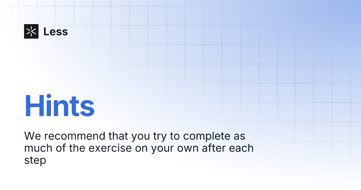 hints-less